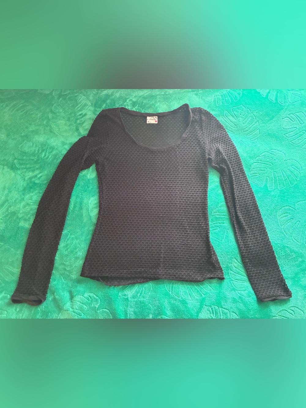 Free people intimately free mesh top lace shirt for y2k or goth layers sz Small